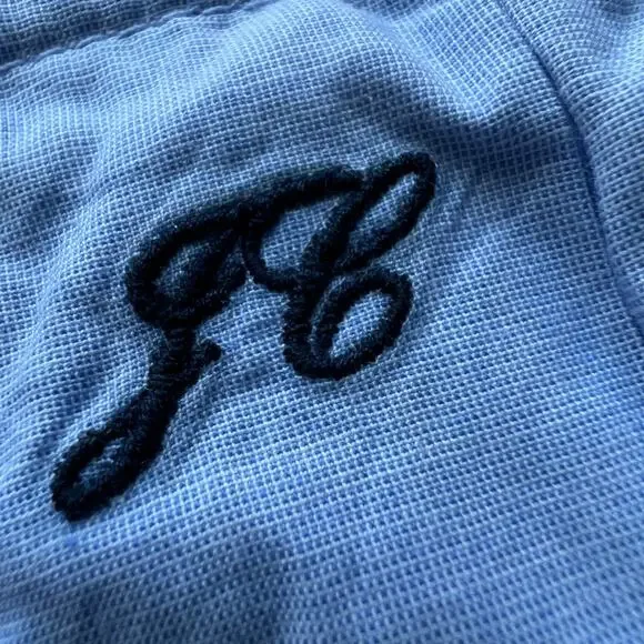 J Crew Classic Pajama Pant In End On End Cotton Large Light Blue Cool Lilac - Picture 9 of 10